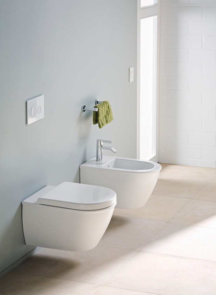 Duravit Darling New væghængt toilet, uden skyllekant, hvid