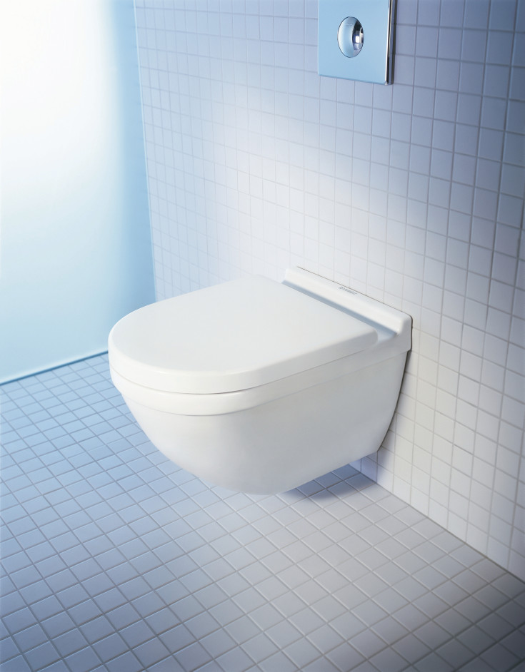 Duravit Starck 3 vägghängd toalett, utan spolkant, rengöringsvänlig, vit