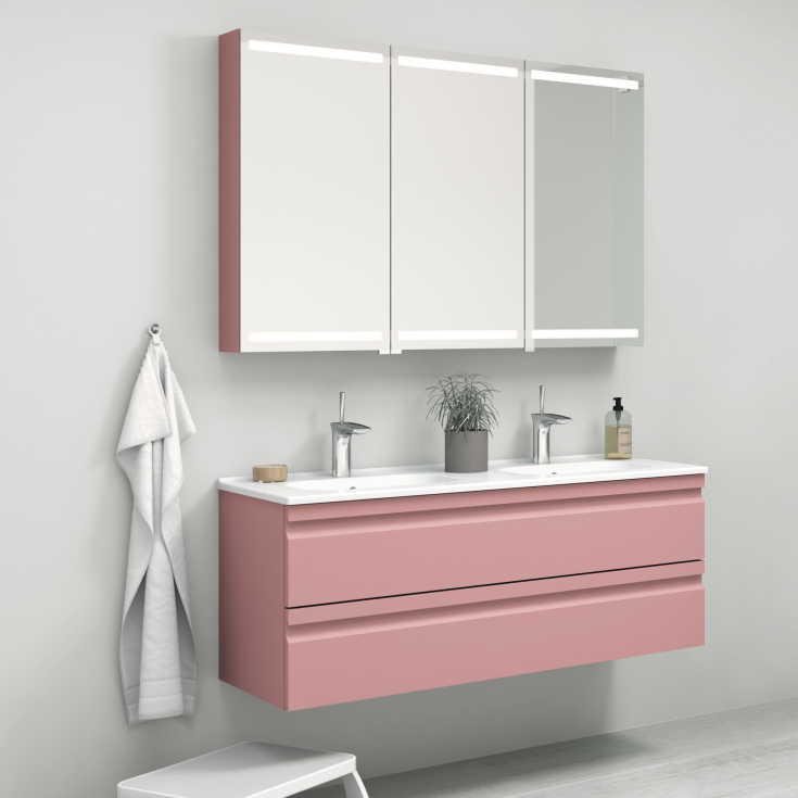 Dansani Luna Kantate D tvättställ, 121x45,5 cm, vit