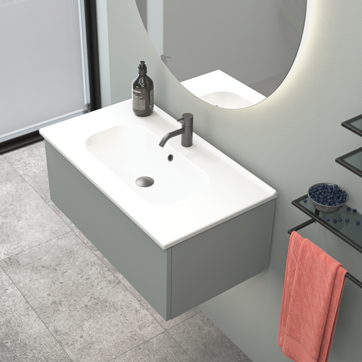 Dansani Kantate håndvask, 81x45,5 cm, hvid