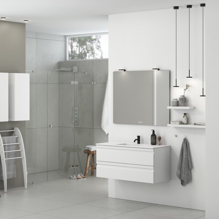 Dansani Minore servant, 100,2x45,5 cm, hvit