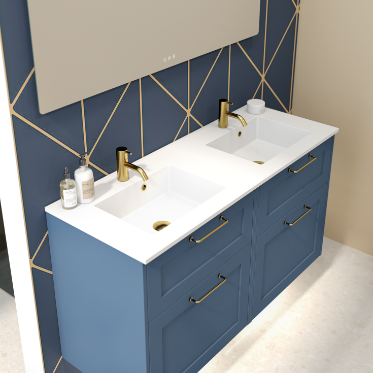 Dansani Minore servant, 120,2x45,5 cm, hvit