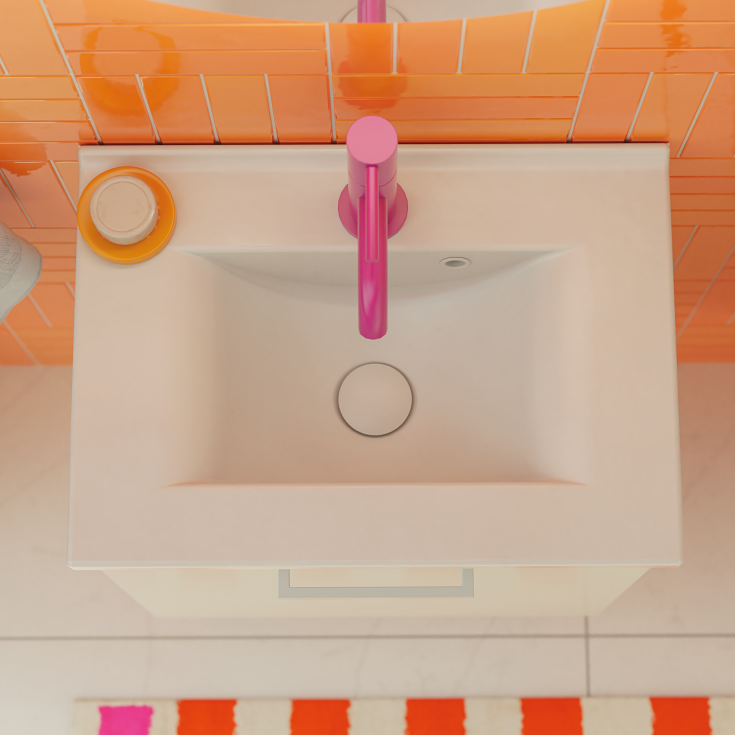 Dansani Mido+ Amber Mini håndvask, 51x36,5 cm, hvid