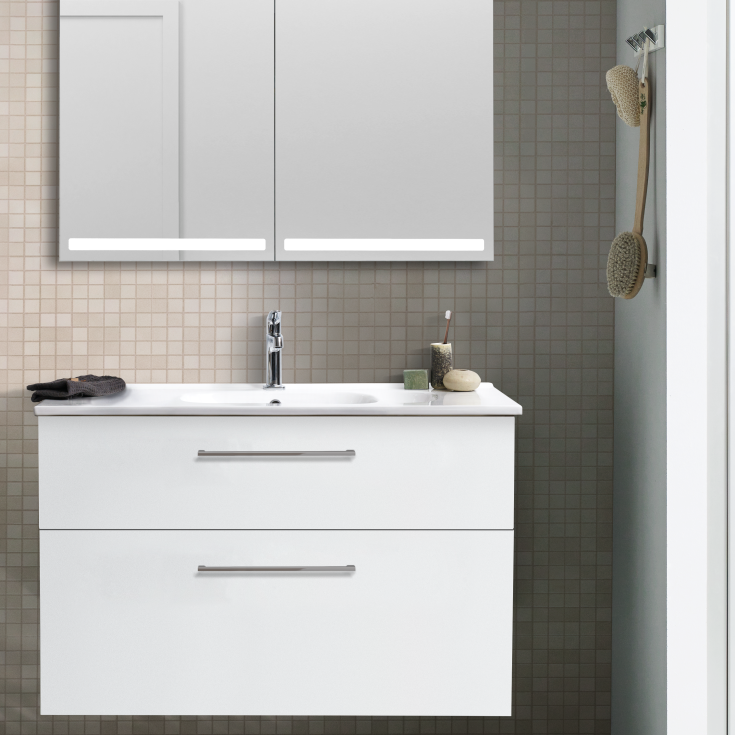 Dansani Kantate håndvask, 101x45,5 cm, hvid