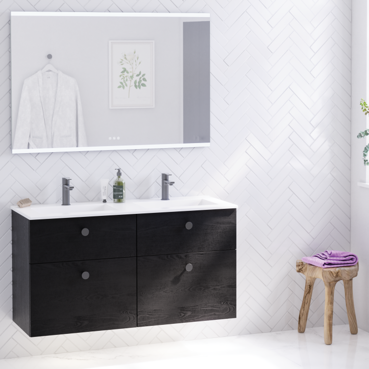 Dansani You Panorama-speil med lys, dimbart, 120x80 cm