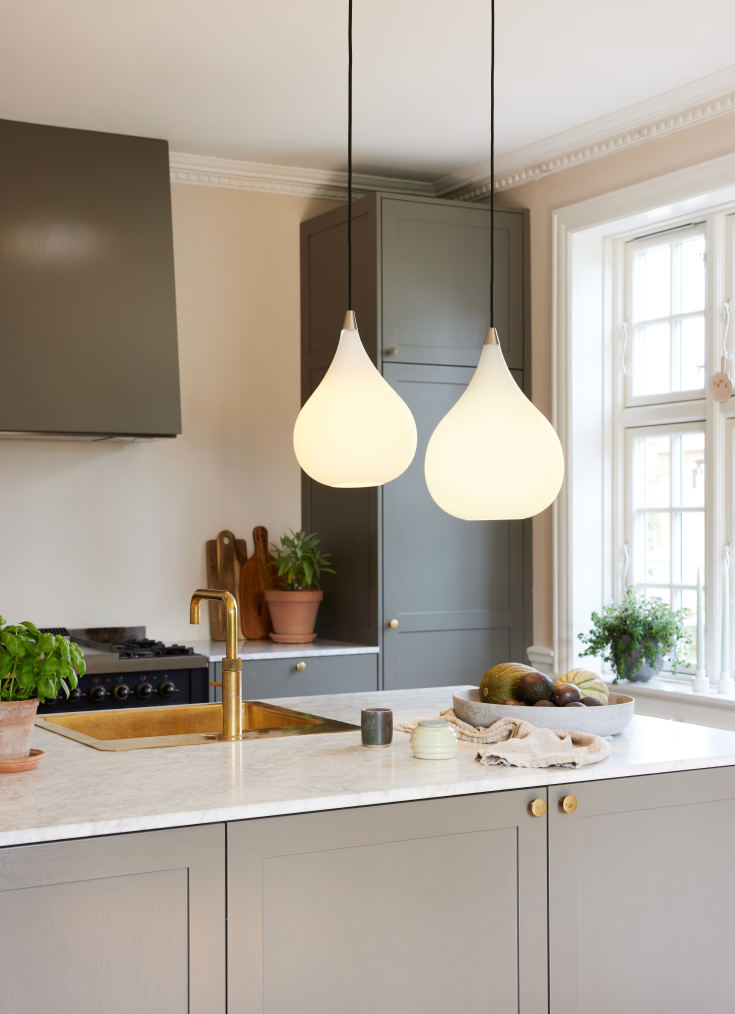 Halo Design Drops pendellampe, glas, Ø23 cm