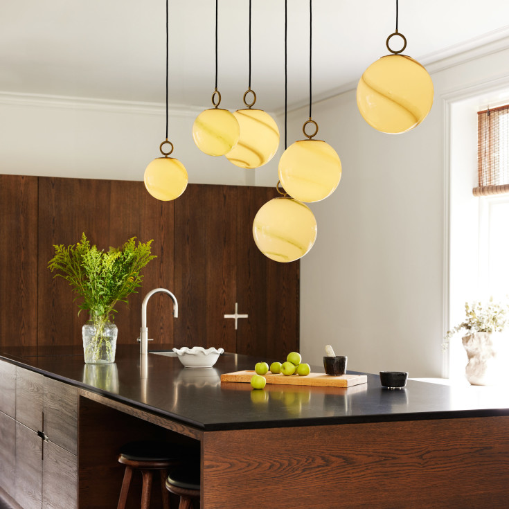 Stockholm pendellampe Ø25 marmorgrønn