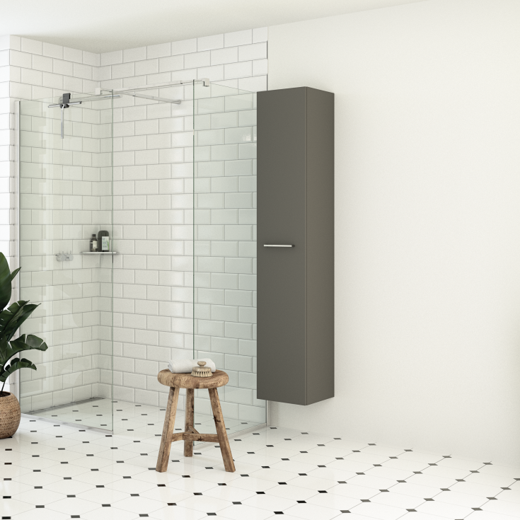 Dansani Mido+ højskab, 30x172,8 cm, venstre, mat grå