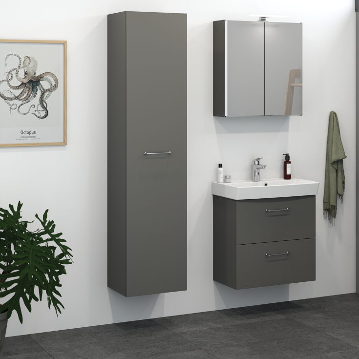 Dansani Mido+ højskab, 40x175 cm, højre, grå