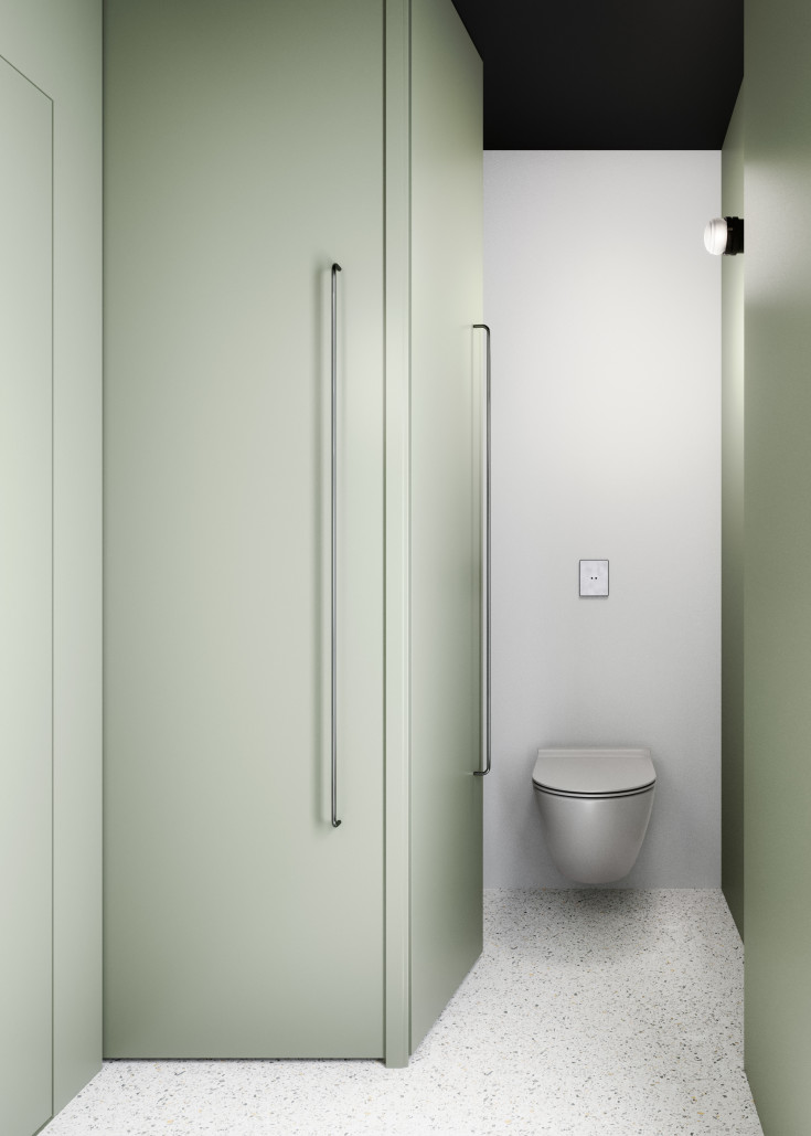 GSI Pura væghængt toilet, uden skyllekant, rengøringsvenlig, mat grå