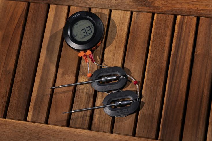 HerQs Dome, rostningstermometer med trådlös display, app styrning