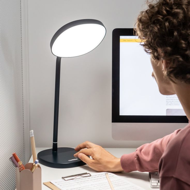 Lumie Task lysterapilampe, mörkgrå