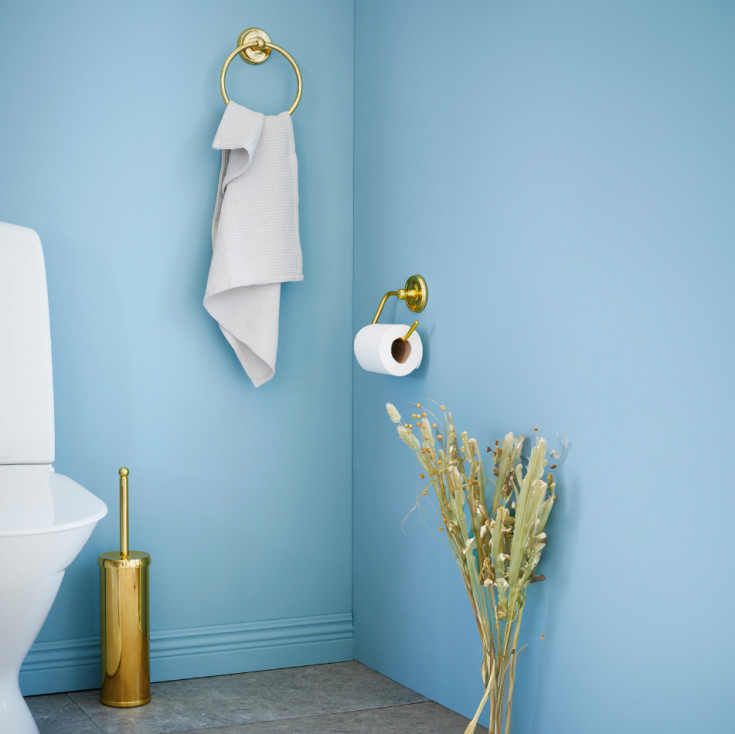 3 stk Smedbo Villa håndklædering, poleret messing