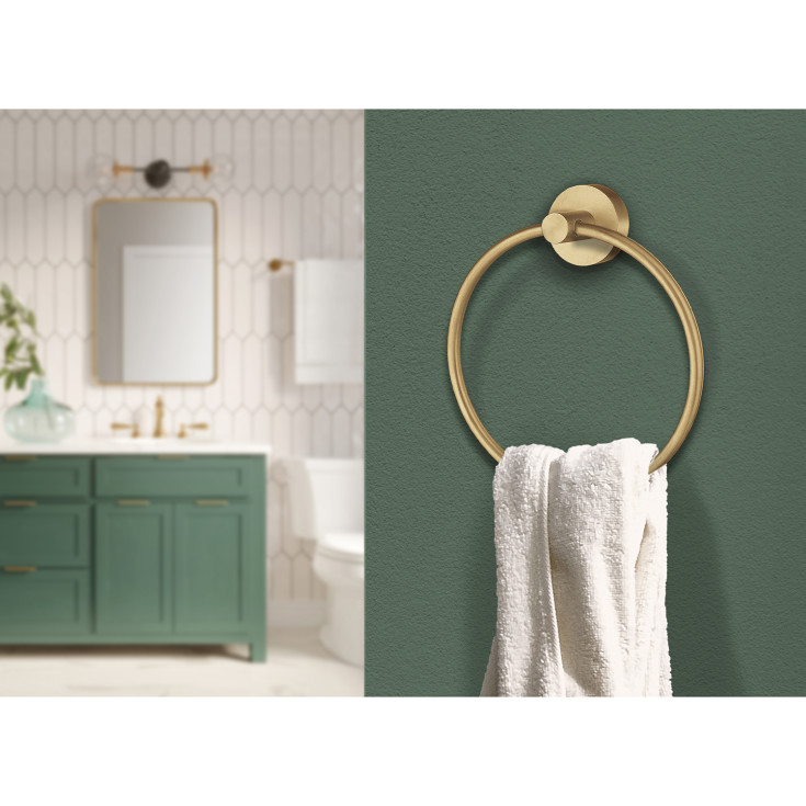 Smedbo Home håndklædering, børstet messing