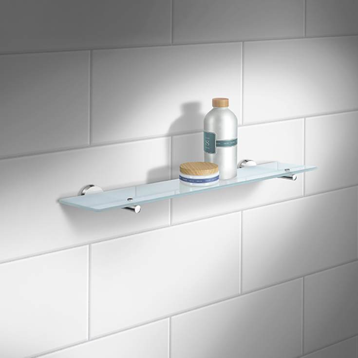 Smedbo Home hylla, krom/glas