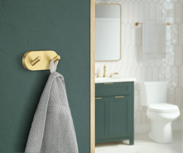 Smedbo Home handdukskrok, borstad mässing