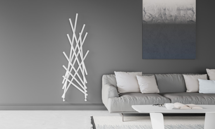 Kriss Nature håndklædetørrer, 173,4x56,7 cm, hvid