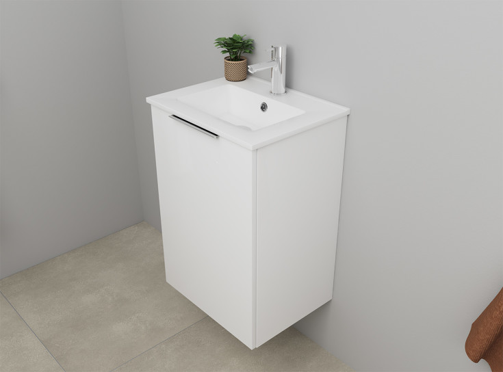 Sanibell Online møbelpakke, usamlet, 46x36 cm, hvit høyglans