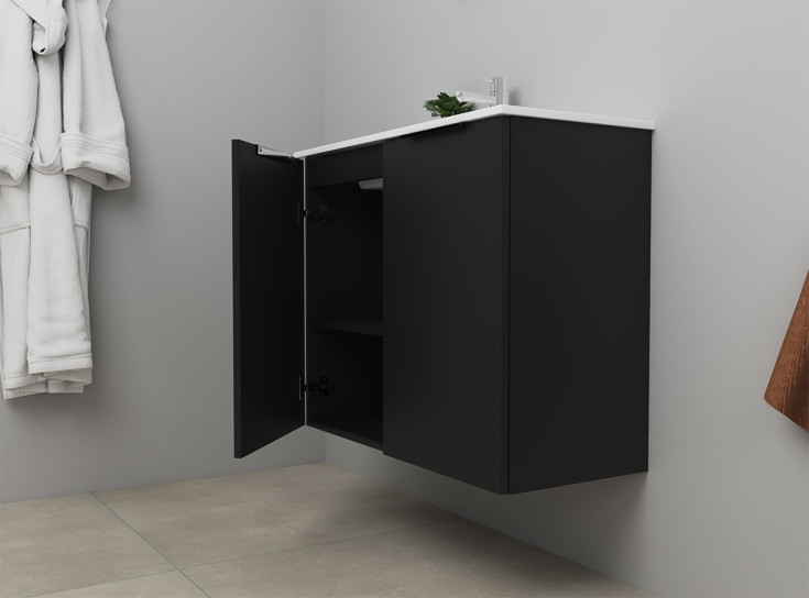 Sanibell Online møbelpakke, usamlet, 81 x 36 cm, matt svart