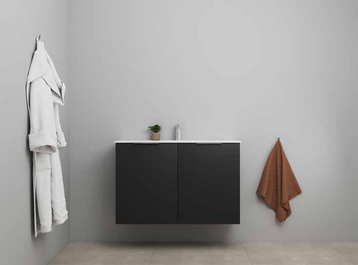 Sanibell Online möbelpaket, omonterad, 101x36 cm, matt svart