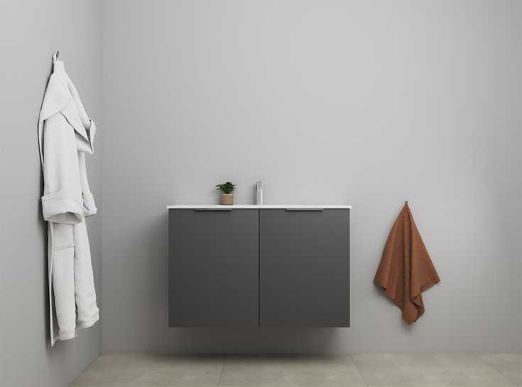 Sanibell Online möbelpaket, omonterad, 101x36 cm, matt antracit