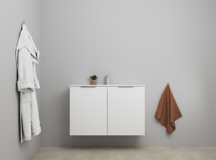 Sanibell Online möbelpaket, omonterad, 101x36 cm, matt vit