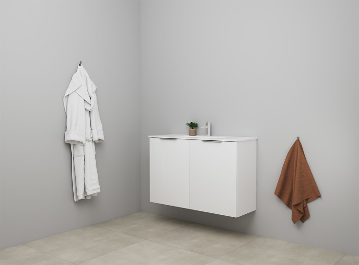 Sanibell Online møbelpakke, usamlet, 101 x 36 cm, matt hvit