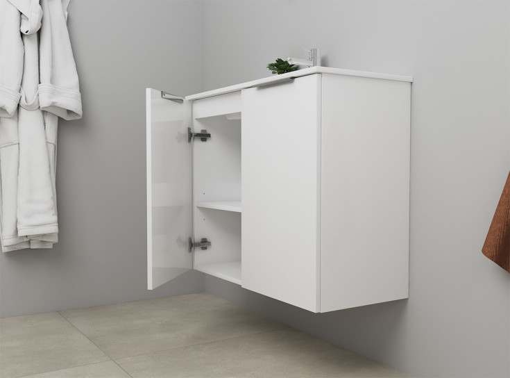 Sanibell Online möbelpaket, 81x36 cm, vit högglans