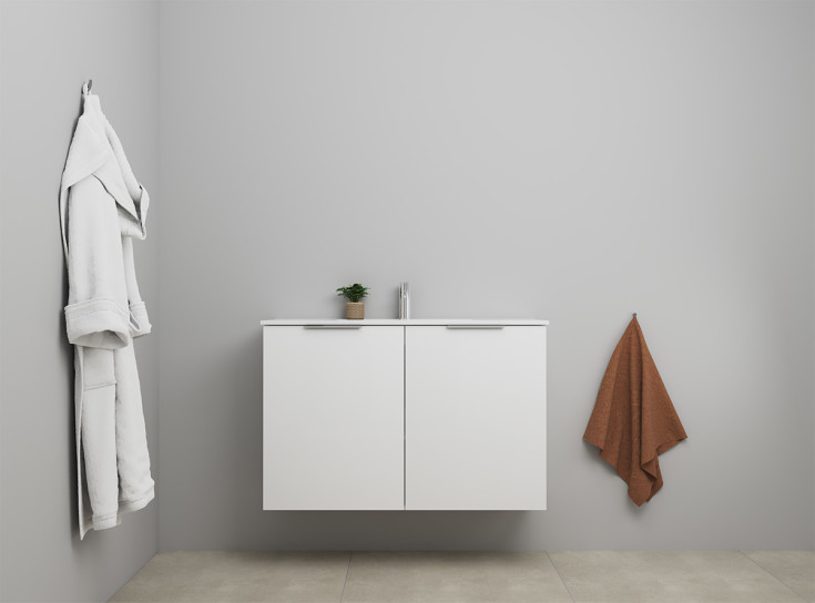 Sanibell Online möbelpaket, 101x36 cm, vitt högglansigt