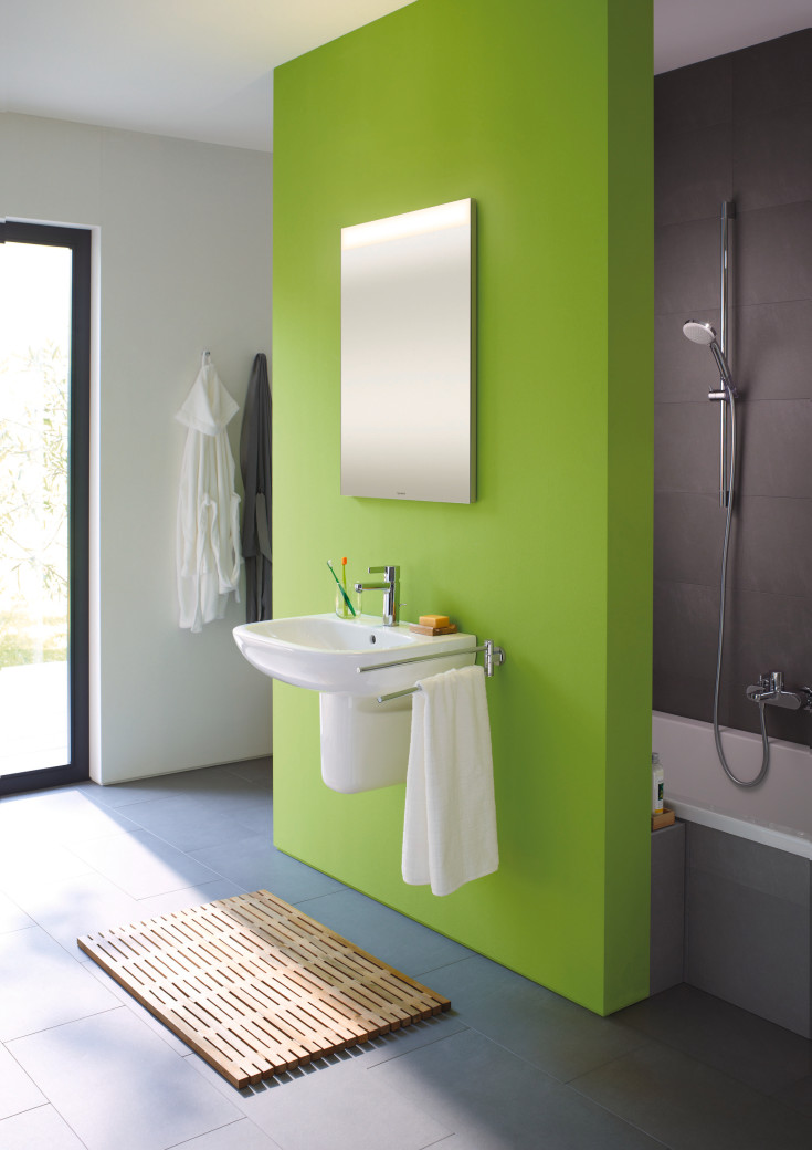 Duravit D-kode vegghengt servant, 60x46 cm, hvit