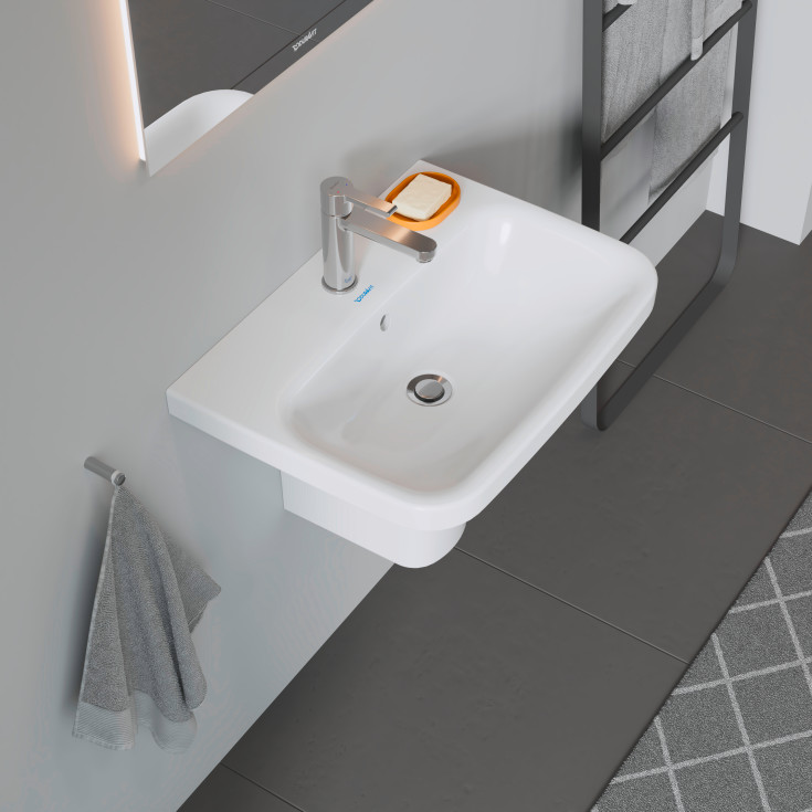 Duravit Durastyle vegghengt servant, 60x44 cm, hvit