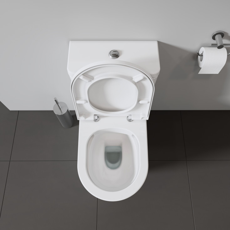 Duravit D-Neo toilet, kun underdel, uden skyllekant, hvid