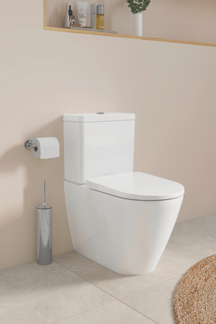 Duravit D-Neo toilet, kun underdel, back-to-wall, uden skyllekant, antibakteriel, hvid