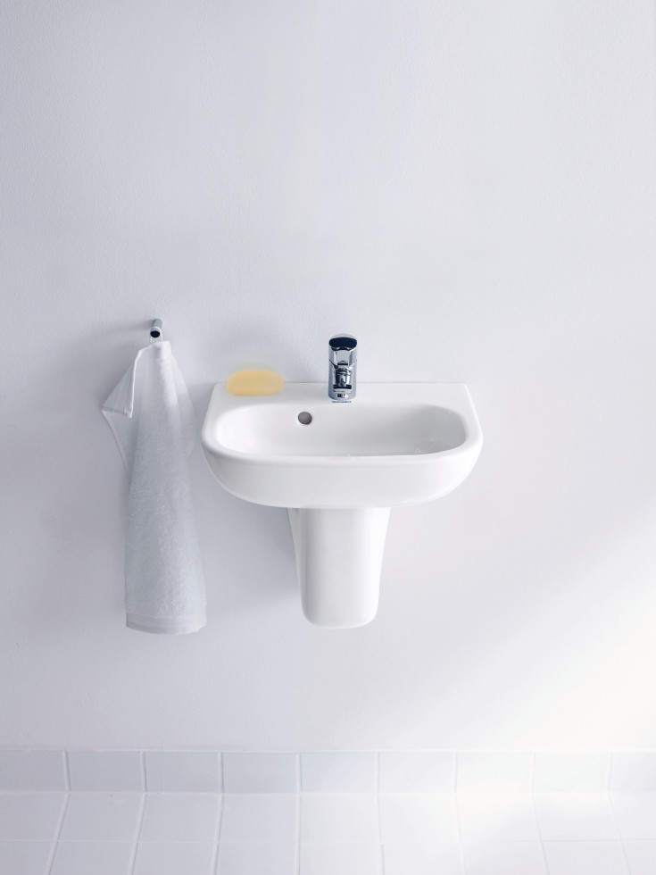 Duravit D-Code tvättställ, 45x34 cm, vit