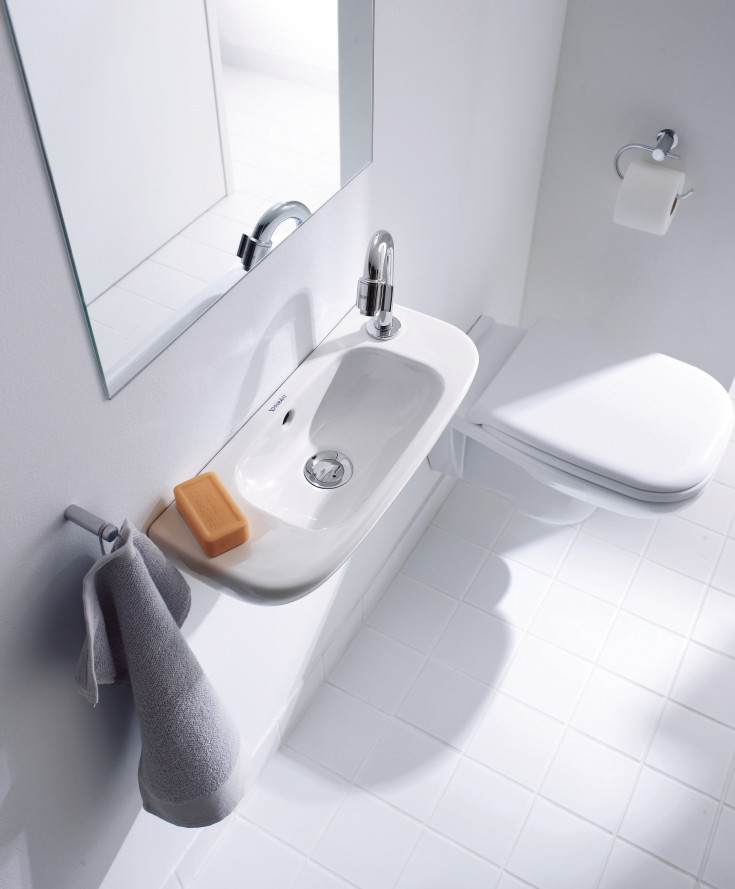 Duravit D-Code tvättställ, 50x22 cm, höger, vit
