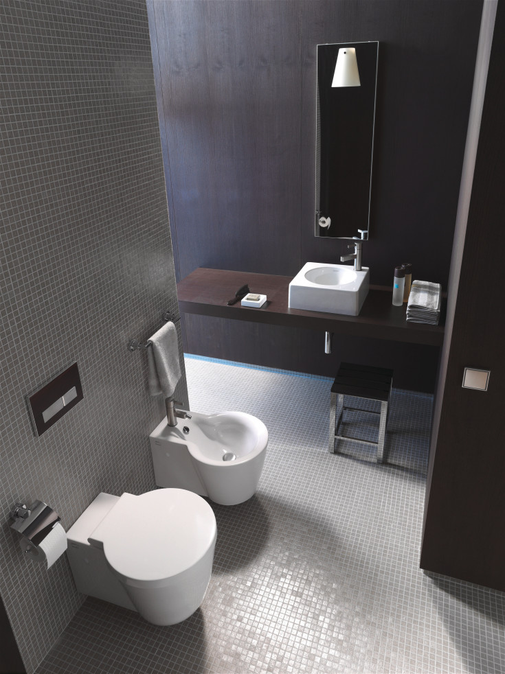Duravit Starck 1 væghængt toilet, rengøringsvenlig, hvid