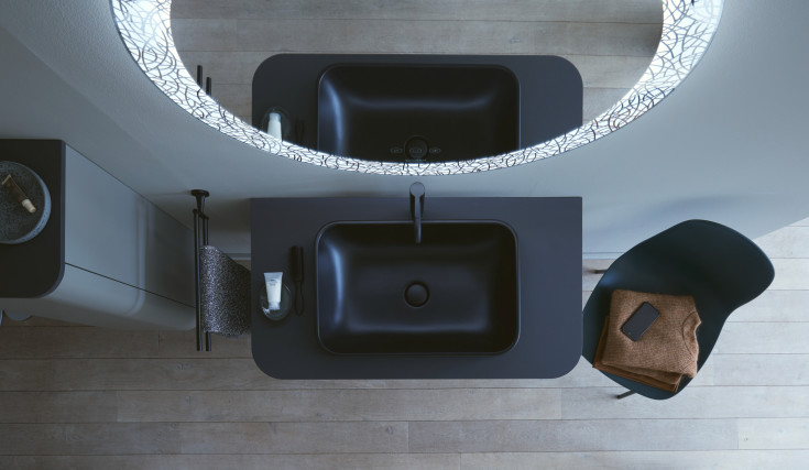 Duravit Starck T handduksstÄng, 46,5 cm, matt svart