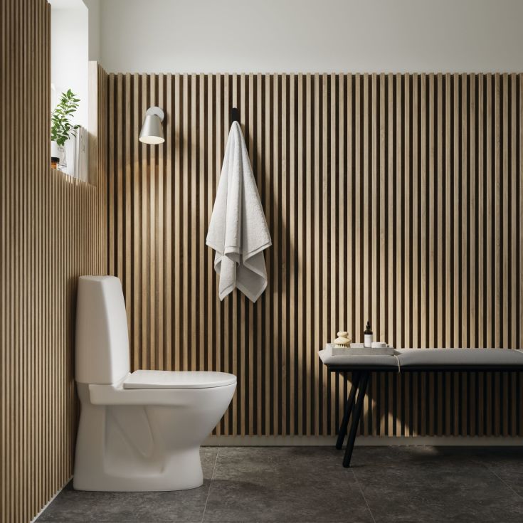 Ifö Pala toalett, regöringsvänlig, vit