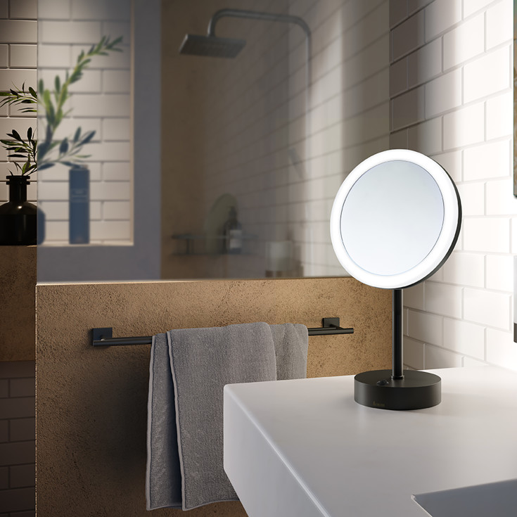 Smedbo House håndklædestang, 64,8 cm, mat sort