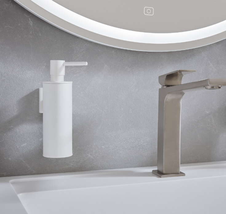 Smedbo House såpedispenser, matt hvit