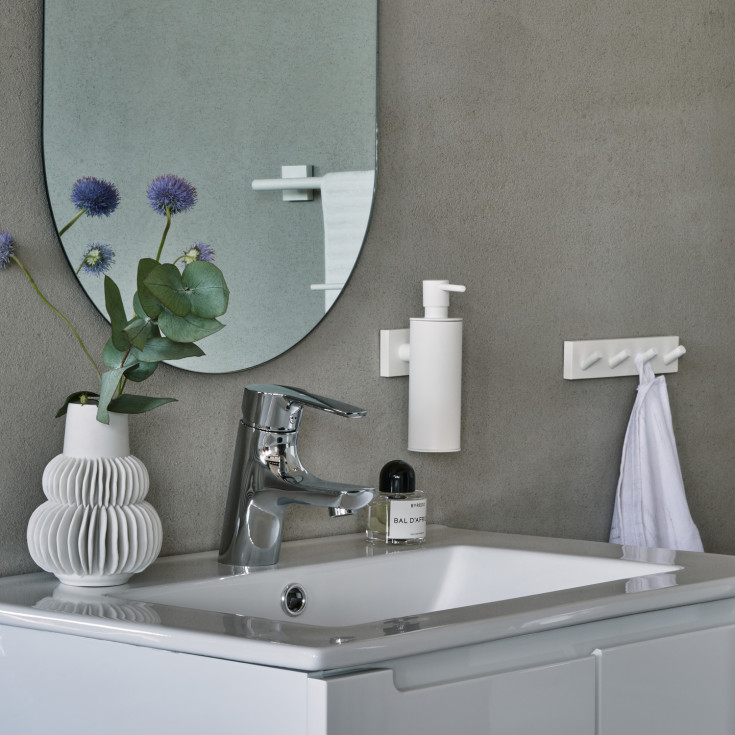 Smedbo House såpedispenser, matt hvit