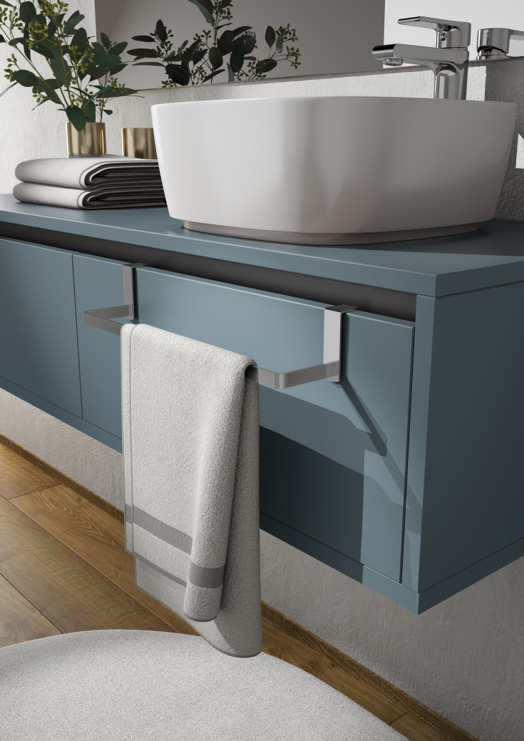 Hefe håndklestang, 30 cm, krom