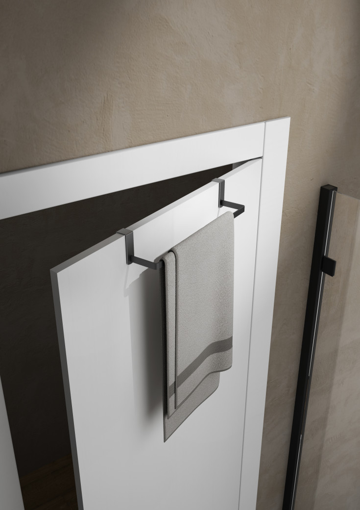 Hefe håndklestang, 30 cm, matt sort