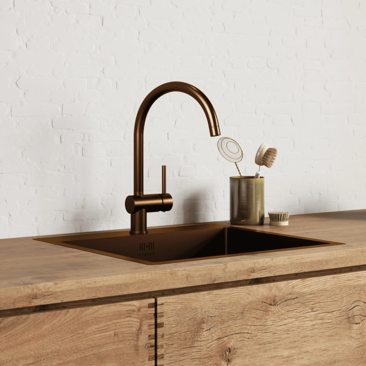 Lavabo Kubus 030 köksblandare, brunerad mässing