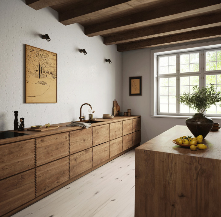 Lavabo Kubus 030 kjøkkenarmatur, brunet messing