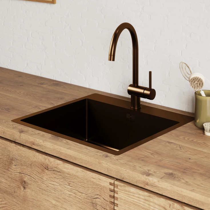 Lavabo Kubus 030 kjøkkenarmatur, brunet messing