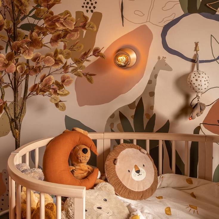 Humble Bee genopladelig vegglampe, gull