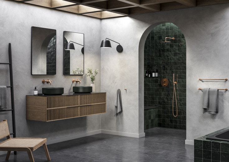 Damixa Osier håndvaskarmatur, børstet kobber