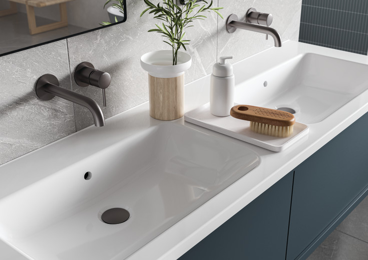 Damixa Osier håndvaskarmatur, børstet grå