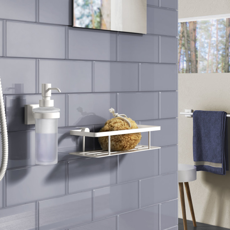 Smedbo Sideline brusehylde, mat hvid